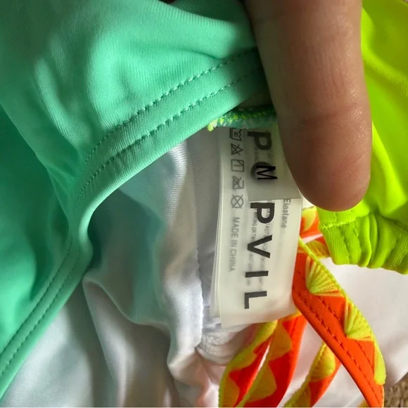 NWOT Popvil Neon One Piece Swimsuit - Picture 6 of 7